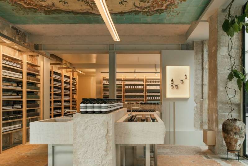 © Boutique Aesop dans le quartier Sentier à Paris