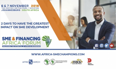 Affiche promotionnelle pour l'&eacute;dition 2018 du SME & Financing Africa Forum &agrave; Johannesbourg - &copy;pbs.twimg.com