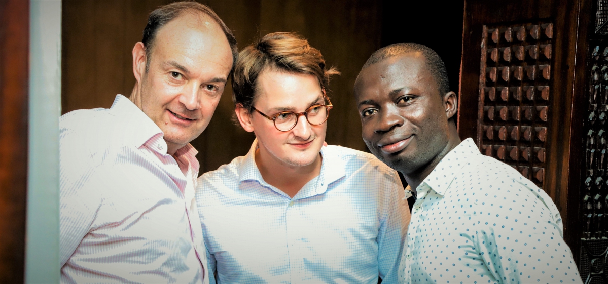 Beno&icirc;t Delestre et Arthur Thuet, Saviu Ventures, aux c&ocirc;t&eacute;s de D&eacute;las N'dri, leur associ&eacute; ivoirien sur Kamtar - &copy; Saviu Ventures